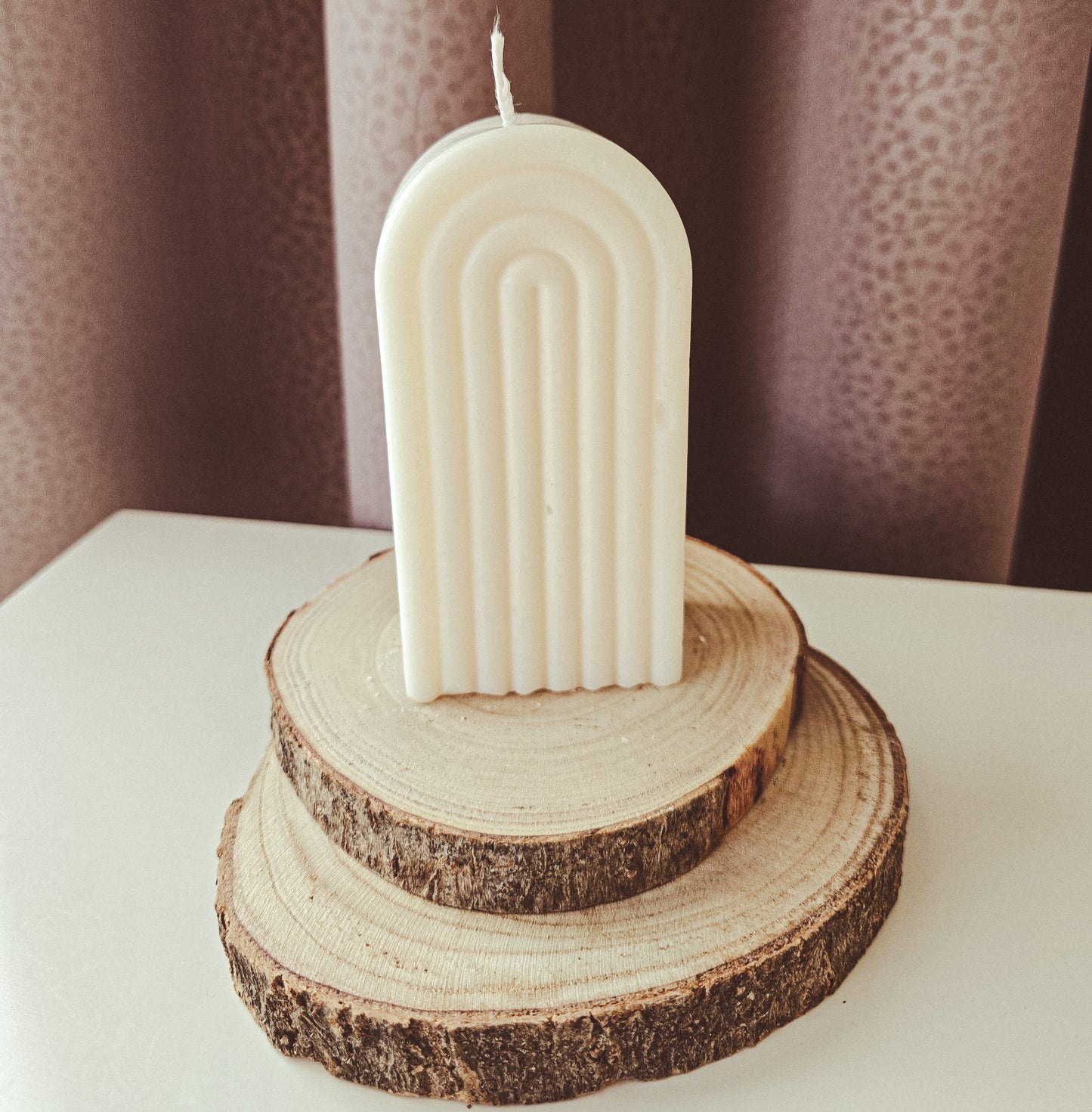 Rankų darbo sojų vaško žvakė "Arka"