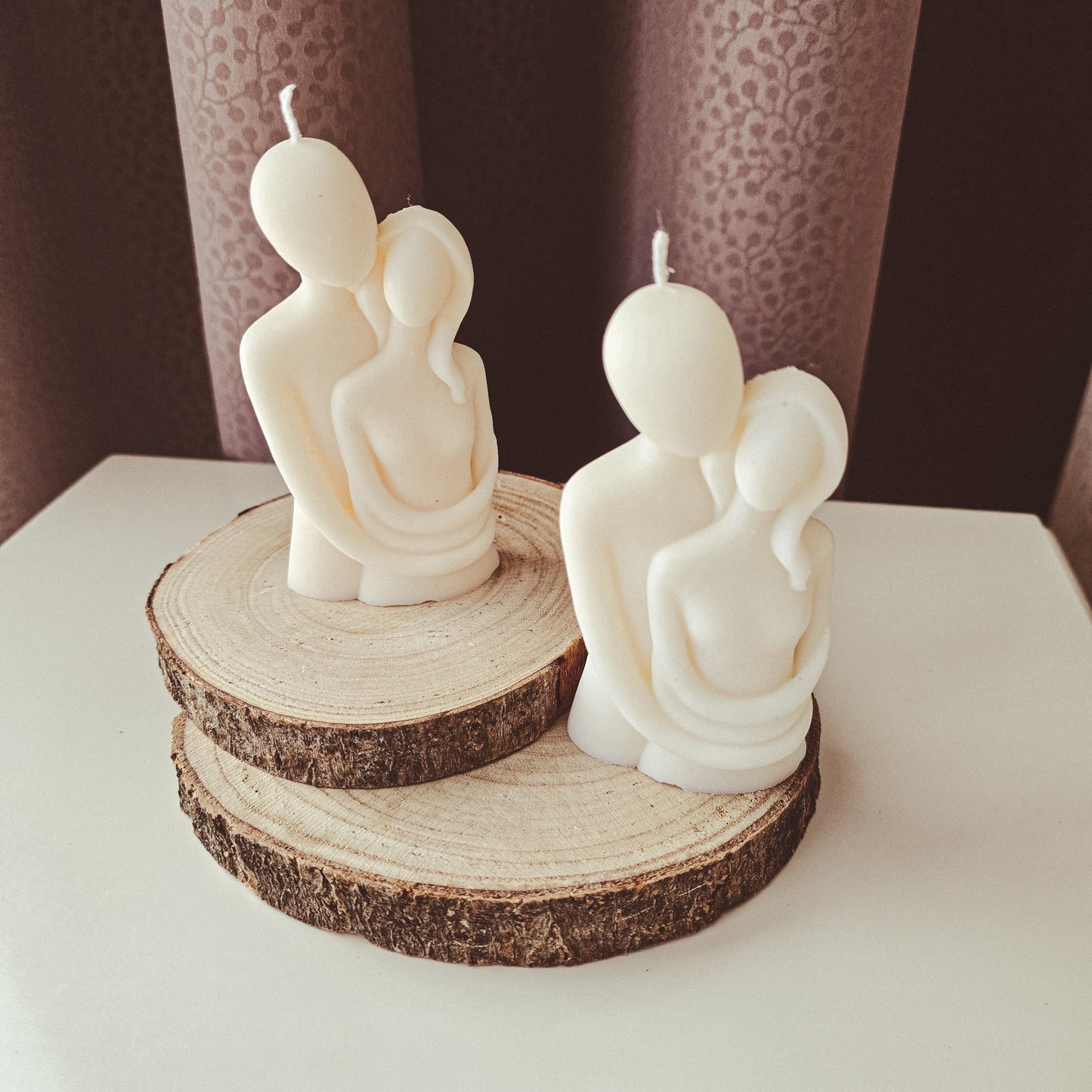 Rankų darbo sojų vaško žvakė "Pora"