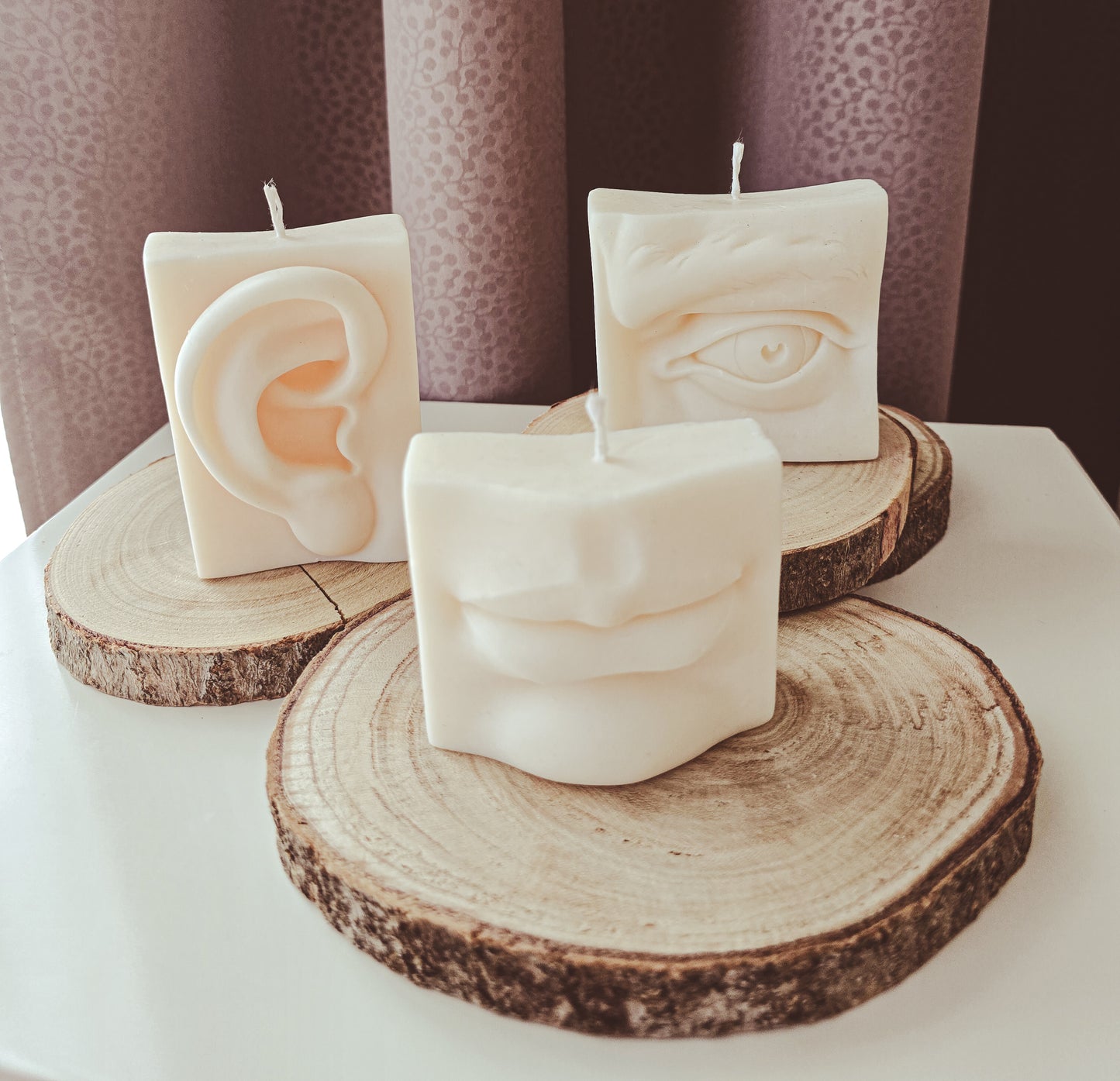 Rankų darbo sojų žvakių rinkinys "Organai"