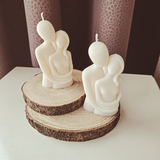 Rankų darbo sojų vaško žvakė "Pora"