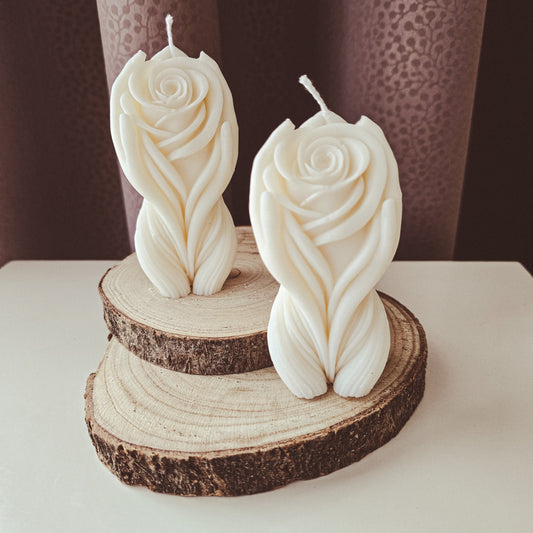 Rankų darbo sojų vaško žvakė "Subtilumas"